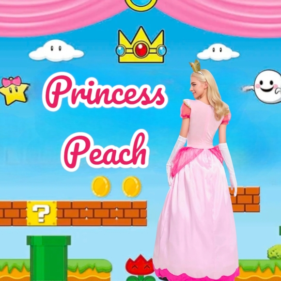 Women's Princess Peach Cosplay, Various Sizes, New - Picture 2 of 13